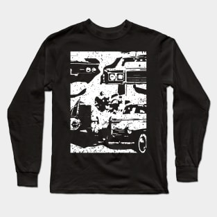 Vintage Cars Poster Style Long Sleeve T-Shirt